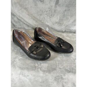 Natural soul womens 9 black all through comfort loafer with tassels womens
